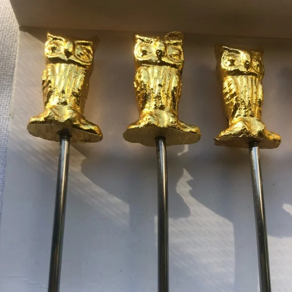OWL, mini appetizers, cocktail picks by Williams Sonoma, HTF NIB set of six - Picture 7 of 8